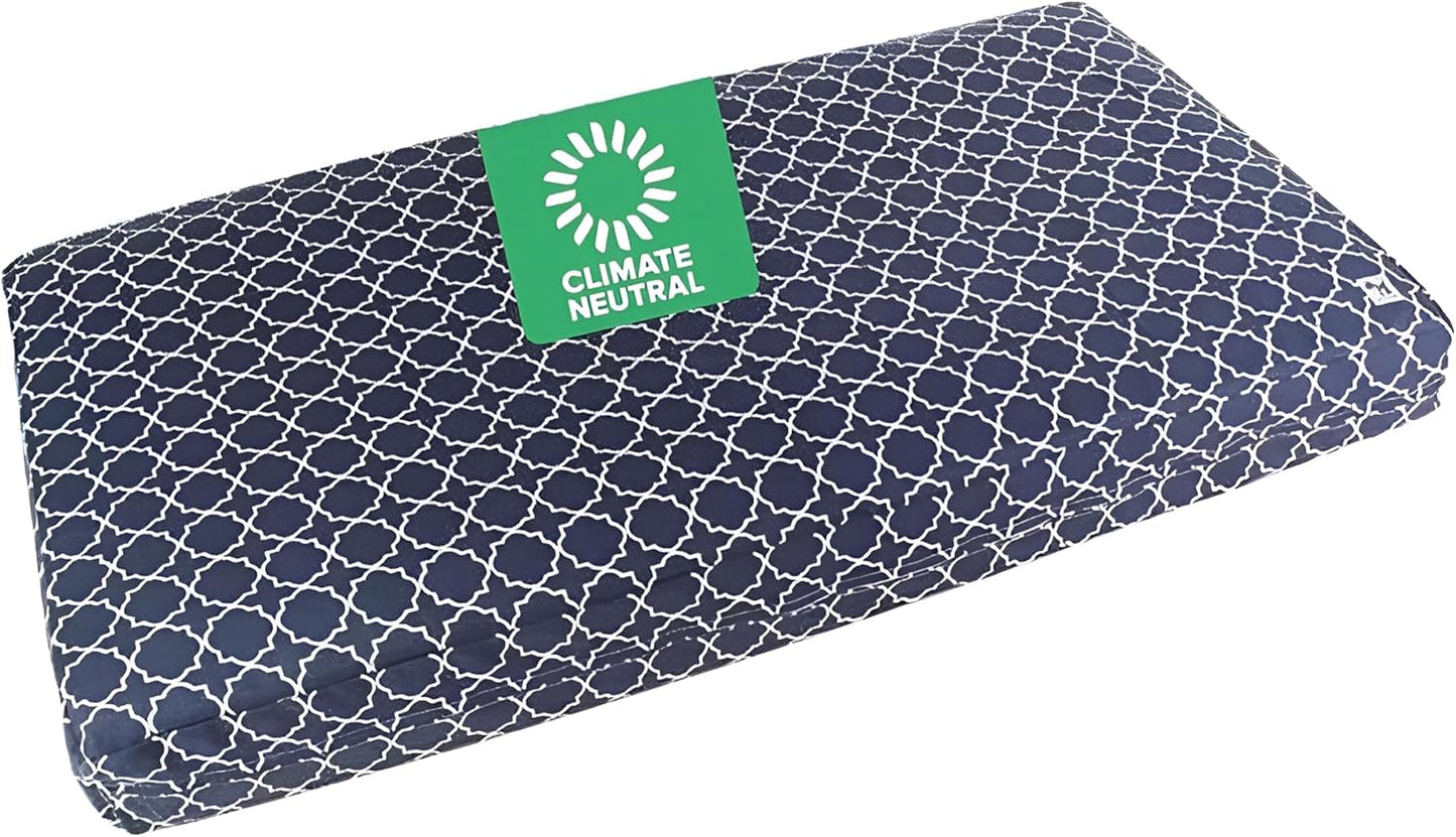 Molly Mutt Large Crib Mattress Cover - Romeo & Juliet Print - Measures 27”x52”x5”- 100% Cotton - Durable - Breathable - Sustainable - Machine Washable Dog Bed Cover