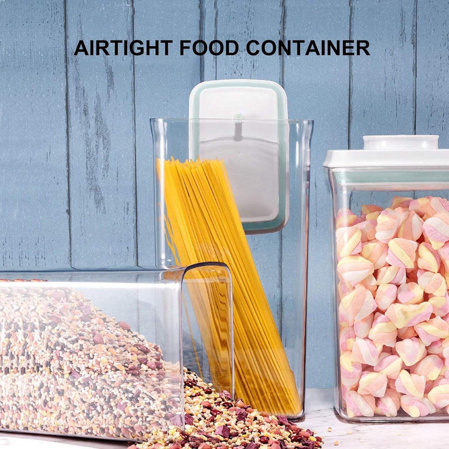 Airtight Food Storage Container Formula Dispenser with Spoon BPA-Free Milk Powder Container for Home Travel 2000ML / 2.0 Qt, No Scraper Design