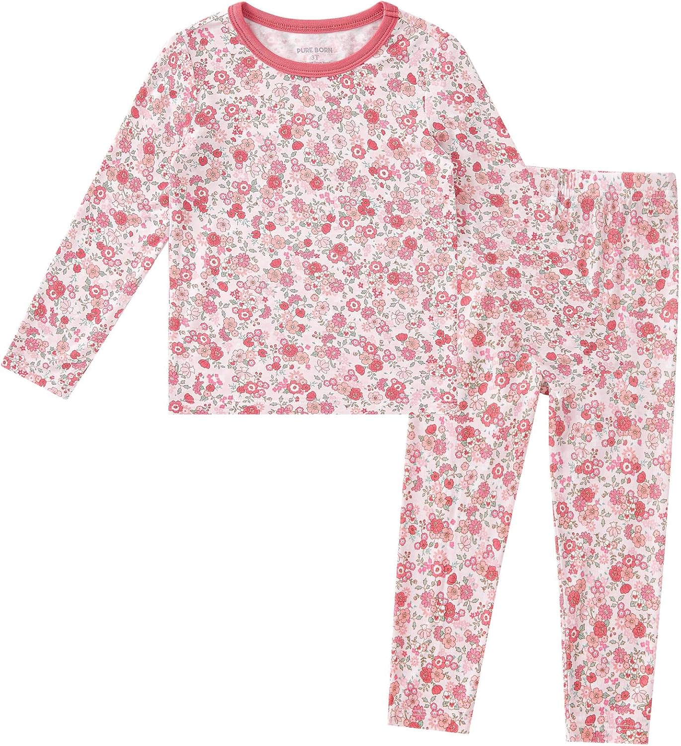 pureborn Baby Toddler Kids Viscose from Bamboo Pajamas Set Pjs 2pcs 18M-8Y