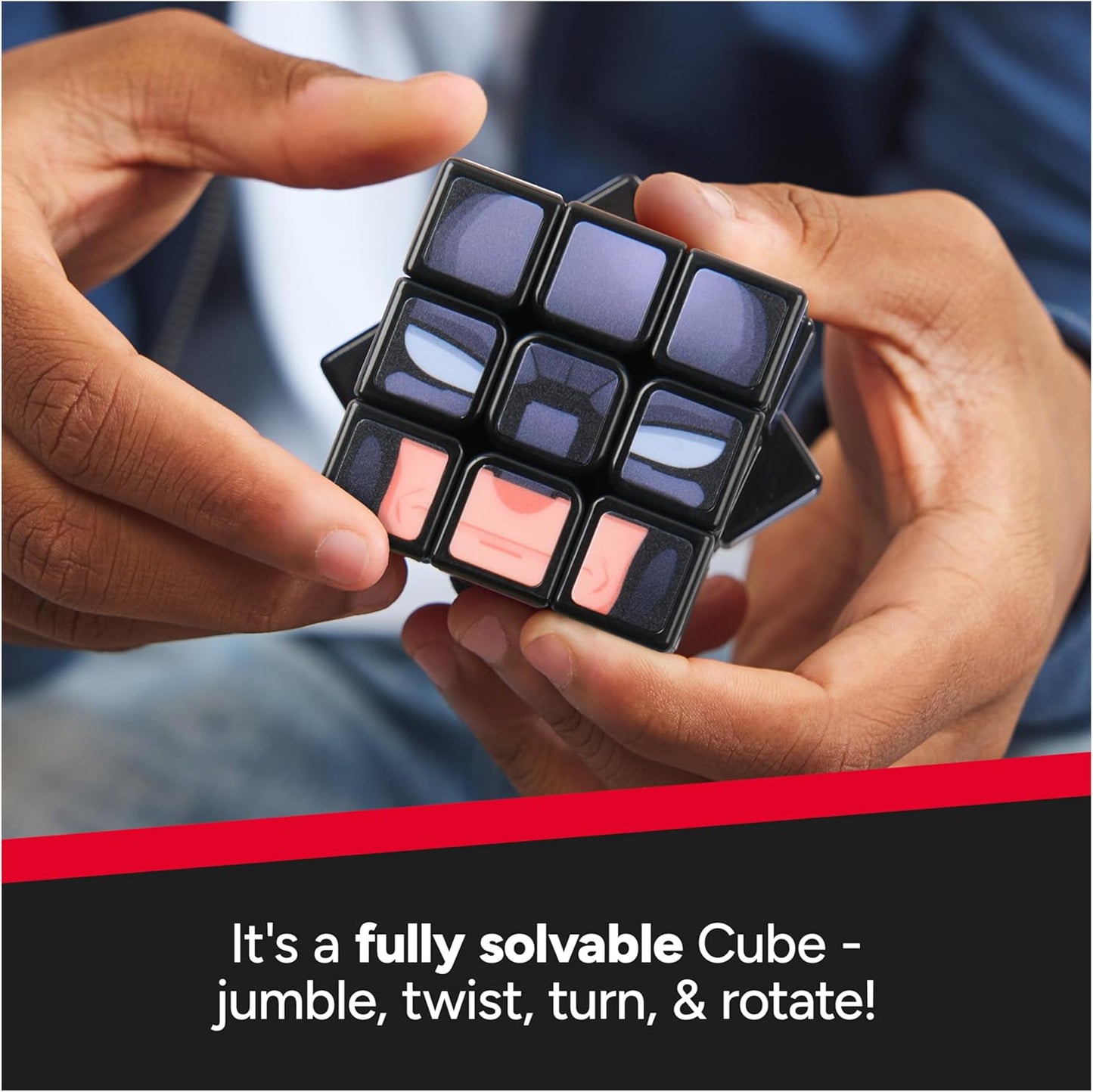 Rubik’s Cube Batman Cuber, Problem-Solving Challenging Brain Teaser Collectible Batman Fidget Toy, for Adults & Kids Ages 8+