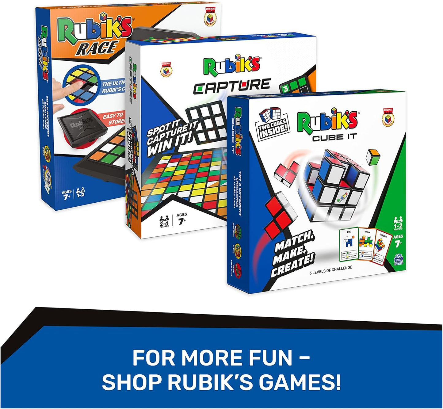 Rubik's Cube, Original 3x3 Puzzle Brain Teaser Fidget Toy with Removable Interchangeable Mod Stickers to Customize, for Adults & Kids Ages 8 and up