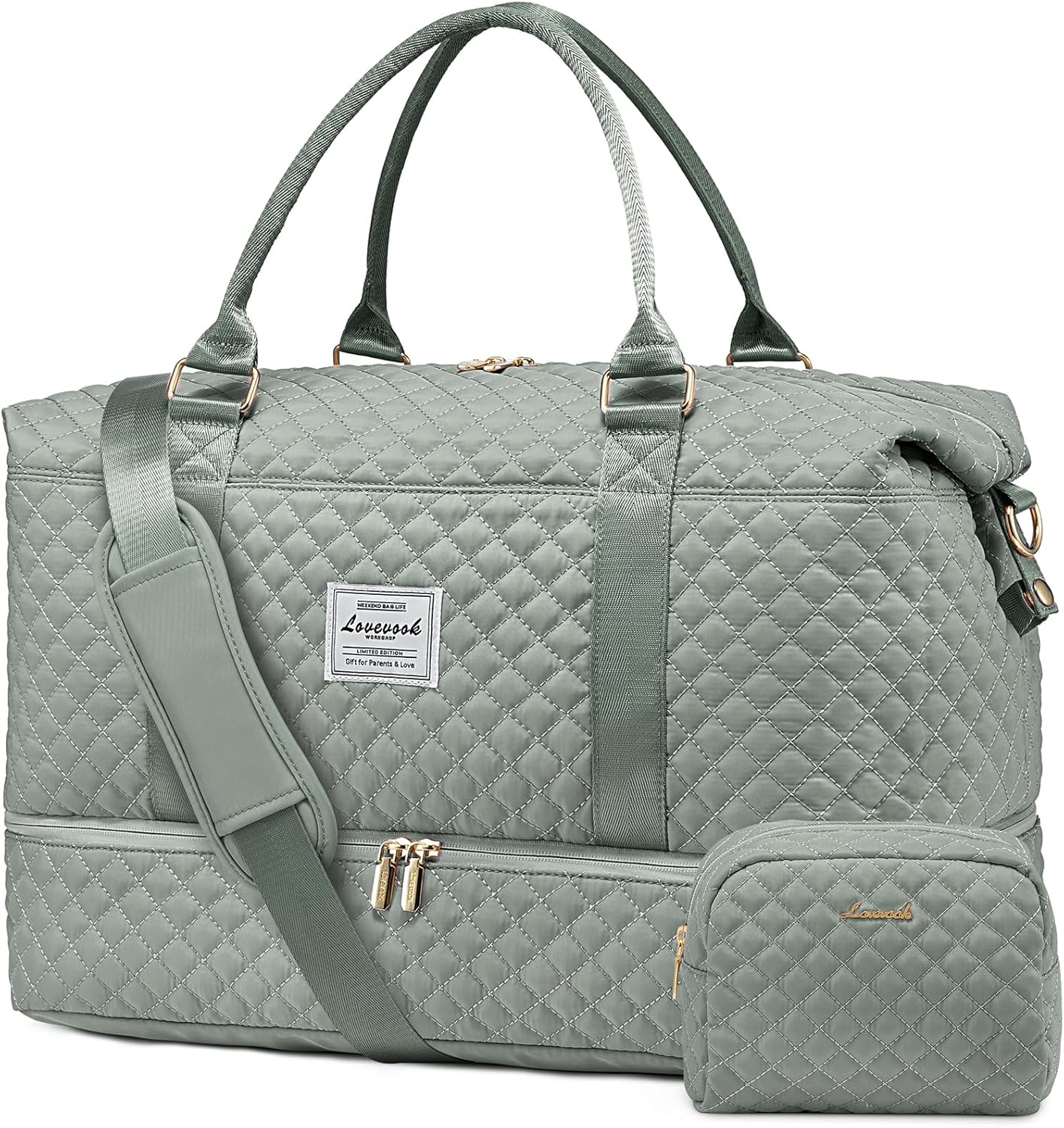 LOVEVOOK Travel Duffle Bag,Weekender Bags for Women with Shoe Compartment,Carry on Overnight Bag with Toiletry Bag,Gym Duffel Bag with Wet Pocket, Hospital Bags for Labor and Delivery