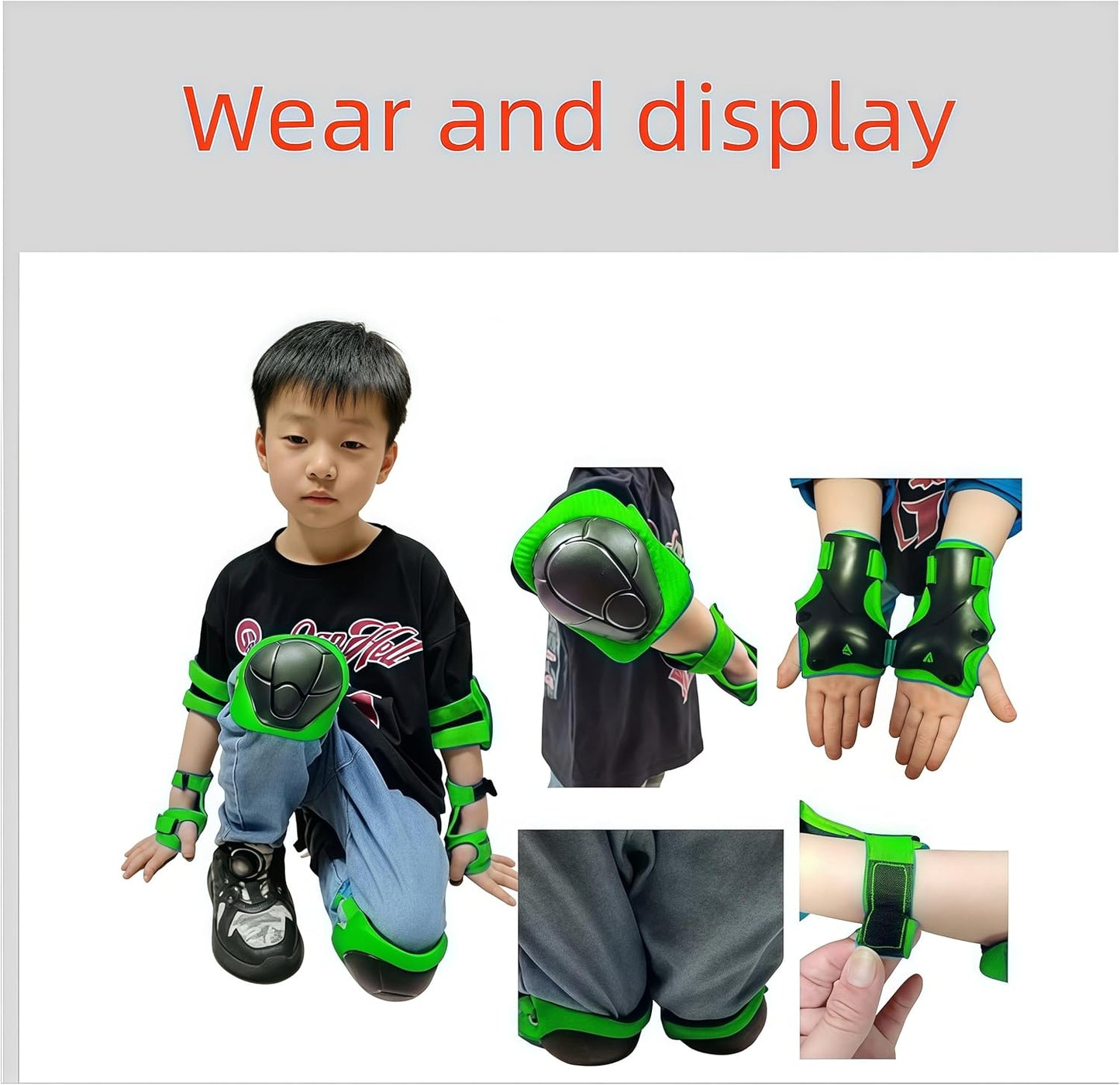 Kids Protective Gear Set SHENMOREN Knee Pads for Kids 3-10 Years Toddler Knee and Elbow Pads with Wrist Guards 3 in 1 for Skating Cycling Bike Rollerblading Scooter