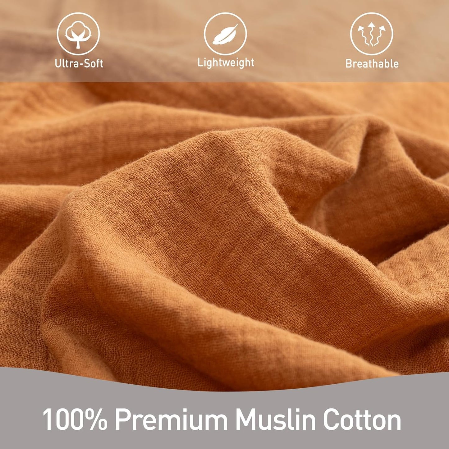 Muslin Swaddle Blankets for Newborn, 3 Pack Breathable Soft Receiving Blanket, Large 38 x 40 inches Swaddle Wrap Burping Clothes, Essentials Infant Shower Items, Toddler Gift (Elegant Colors)