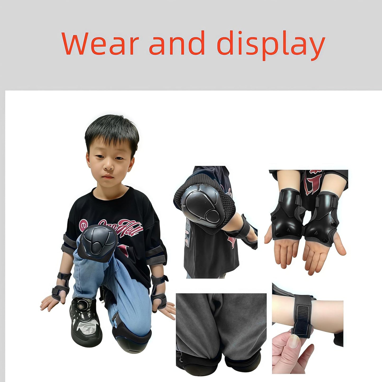 Kids Protective Gear Set SHENMOREN Knee Pads for Kids 3-10 Years Toddler Knee and Elbow Pads with Wrist Guards 3 in 1 for Skating Cycling Bike Rollerblading Scooter