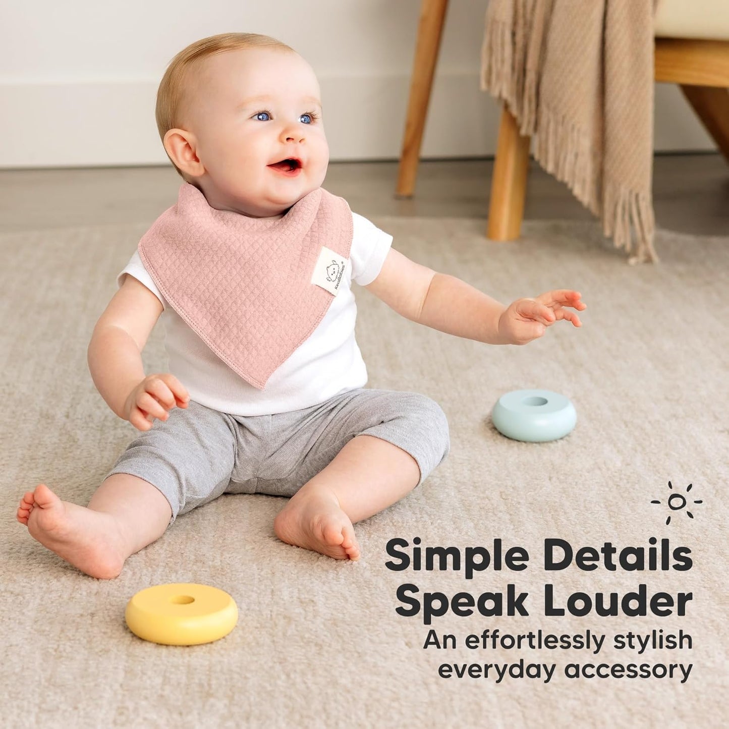 KeaBabies 8-Pack Bandana Bibs for Baby Girls, Boys - Organic Cotton Baby Bibs for Drooling & Teething Newborn, Toddler, Infant 0-36 months, Extra Soft, Absorbent Cloth with Snaps (Dawn)