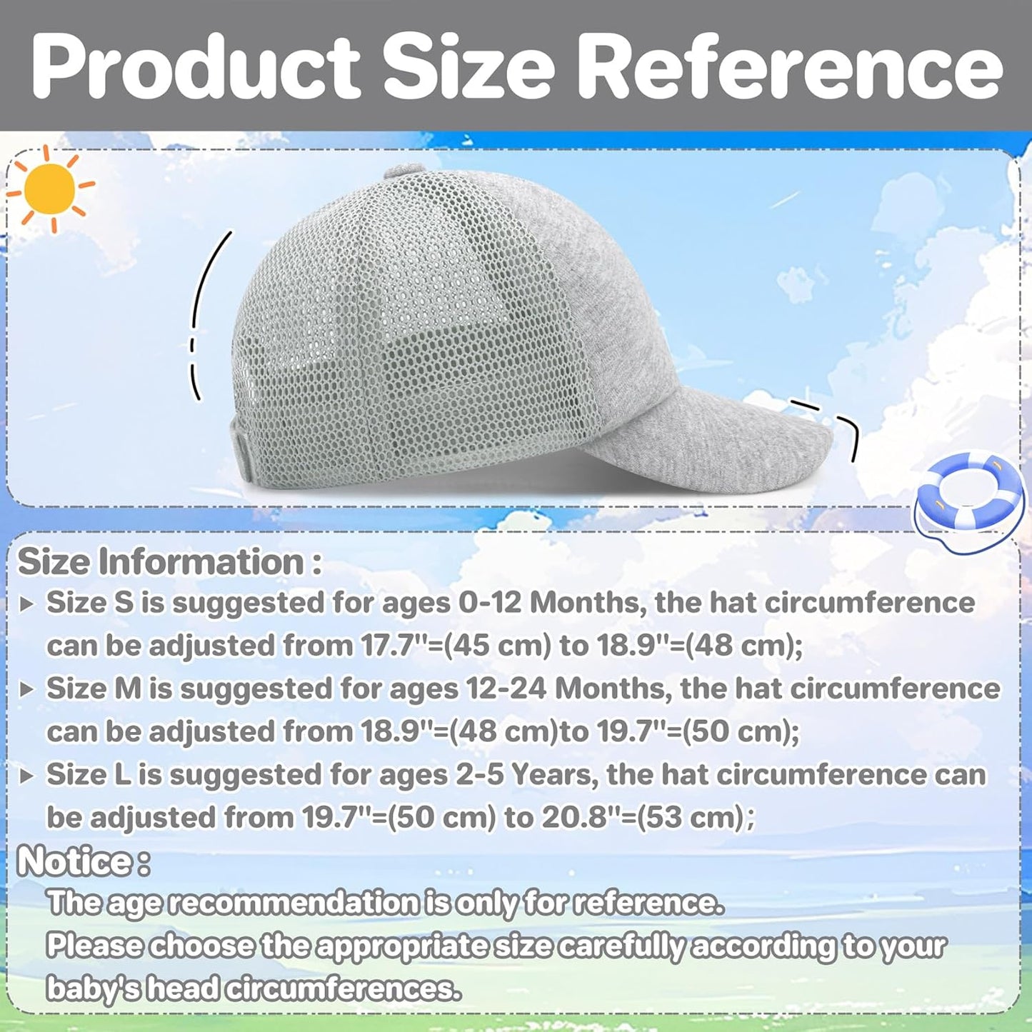 qikqik Baby Baseball Cap Toddler Baseball Hat with Mesh Infant Sun Hat UPF 50+ Baby Ball Cap Toddler Girl Hats Kids Hat Boys