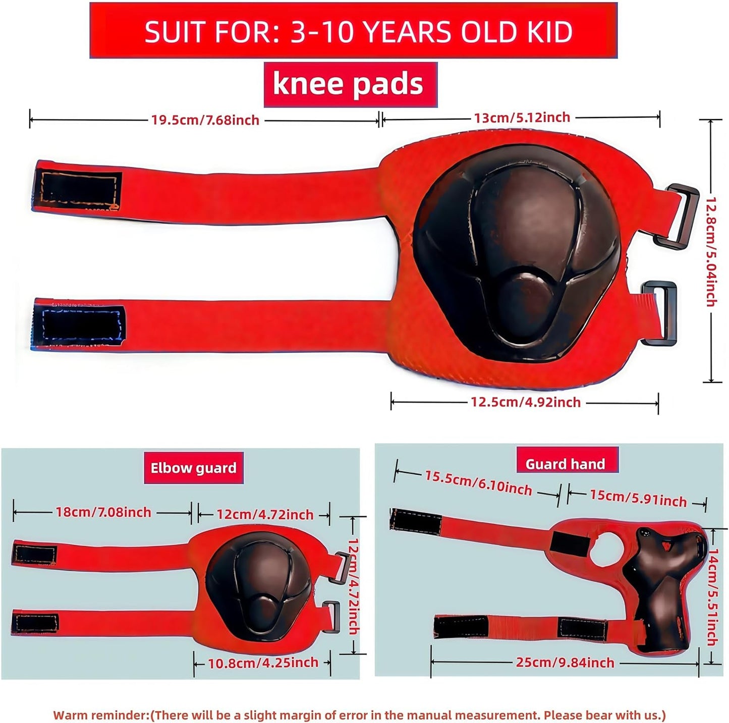 Kids Protective Gear Set SHENMOREN Knee Pads for Kids 3-10 Years Toddler Knee and Elbow Pads with Wrist Guards 3 in 1 for Skating Cycling Bike Rollerblading Scooter