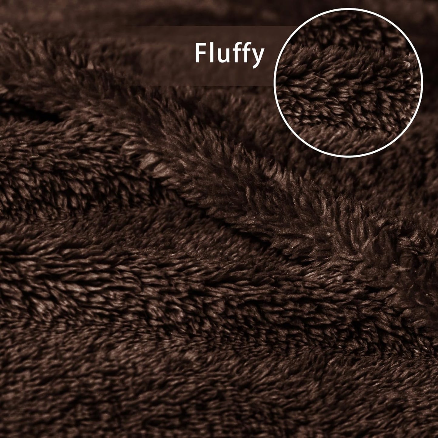 Exclusivo Mezcla Queen Size Flannel Fleece Blanket, Super Soft Velvet Plush Bed Blanket, Fuzzy Cozy and Warm for All Seasons, 90x90 Inches, Coffee