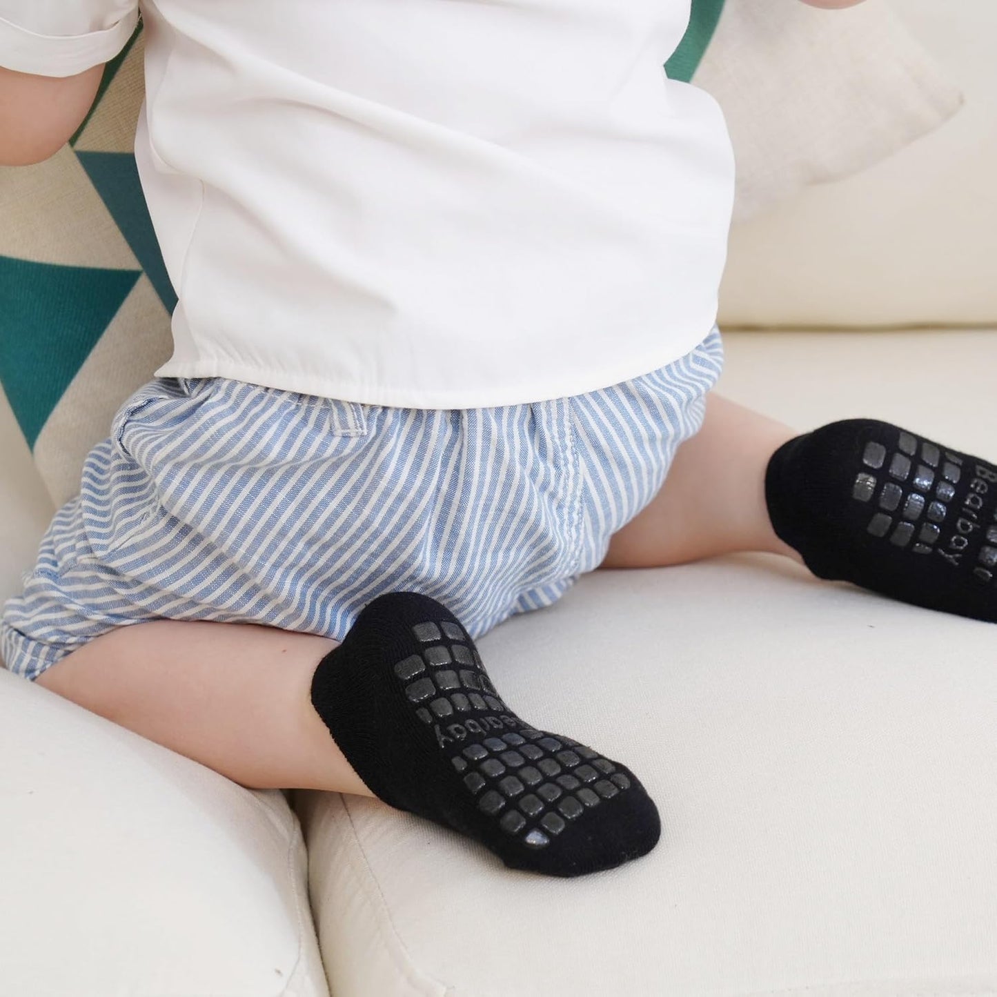 Baby Non Slip Ankle Socks with Grippers for 0 Months-7 Years Old Walking Socks