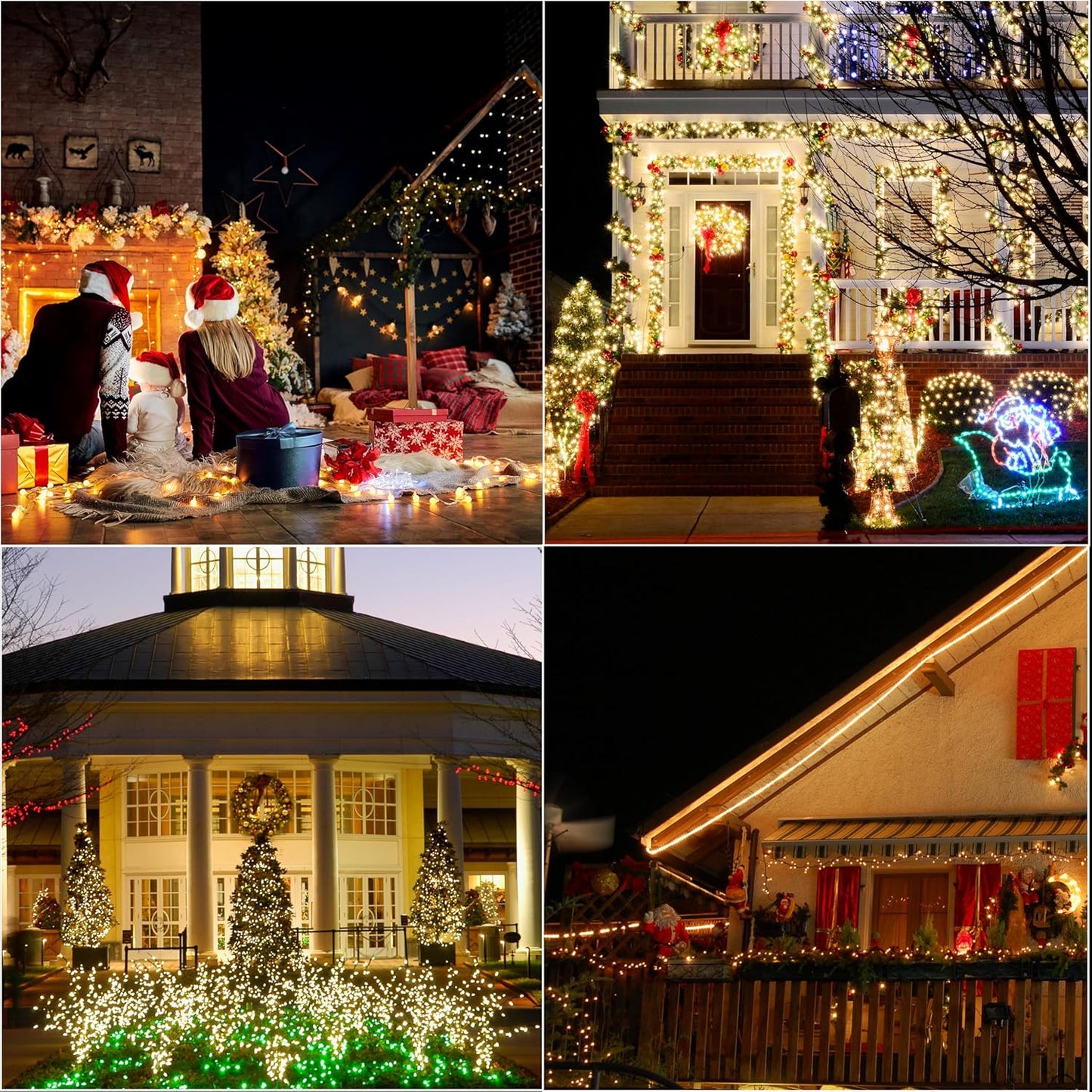 66ft Christmas Decorative Mini Lights,200 LED Green Wire Fairy Starry String Lights Plug in, 11 Lighting Modes, for Indoor Outdoor Xmas Tree Wedding Party Decoration (Warm White)