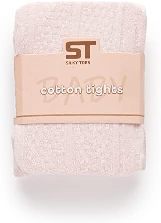 Silky Toes Luxurious Cotton Tights for Baby Girls 1 Pk Cable Knit Winter Footed Leggings