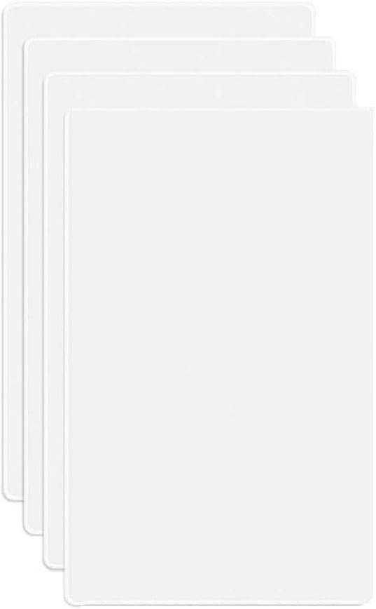 1-Gang Screwless Blank Wall Plate Cover Blank Switch Outlet Electrical Faceplate for Light Switch, Receptacle, Dimmers, USB Outlet, GFCI, Child Safe Cover Plate, White (4-Pack)