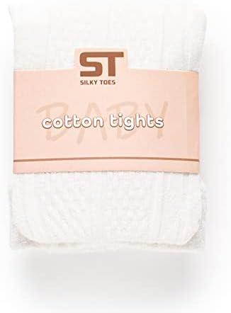 Silky Toes Luxurious Cotton Tights for Baby Girls 1 Pk Cable Knit Winter Footed Leggings