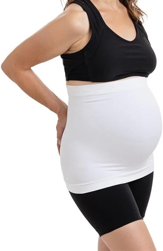Maternity Belly Band - 4-Way Stretch Post Partum Belly Band For Lumbar & Back Support - Pregnancy Gifts for Moms