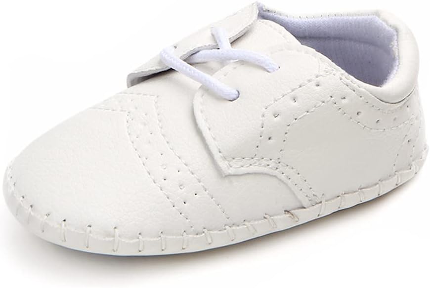 LONSOEN Baby Girls Boys Loafers Prewalker Dress Crib Shoes