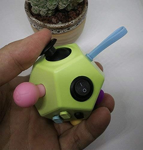Fidget Dodecagon Toys,12 Sided Cube Toys Relieves Stress and Anxiety for Kids and Adults with ADD,OCD,ADHD,Autism (Green/B1)