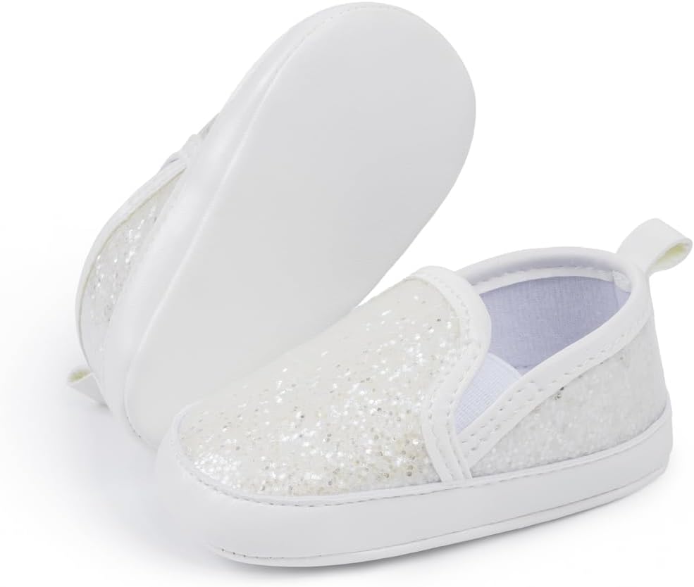 Morbido Infant Baby Boys Girls Canvas Sneaker Toddler Slip On Anti Skid Newborn First Walkers Candy Shoes for 0-18 Months