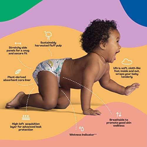 Hello Bello Premium Baby Diapers Size 1, 32 Count of Disposable, Extra-Absorbent, Hypoallergenic Baby Diapers with Snug and Comfort Fit, Alphabet Soup