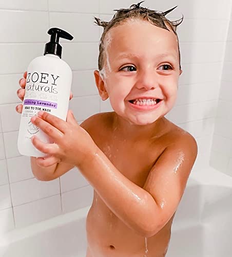 Zoey Naturals - Soothing Lavender Wash & Shampoo - Toddlers & Kids - With Tear-free, Paraben-Free, All Natural Ingredients for Sensitive Skin- 17 Oz