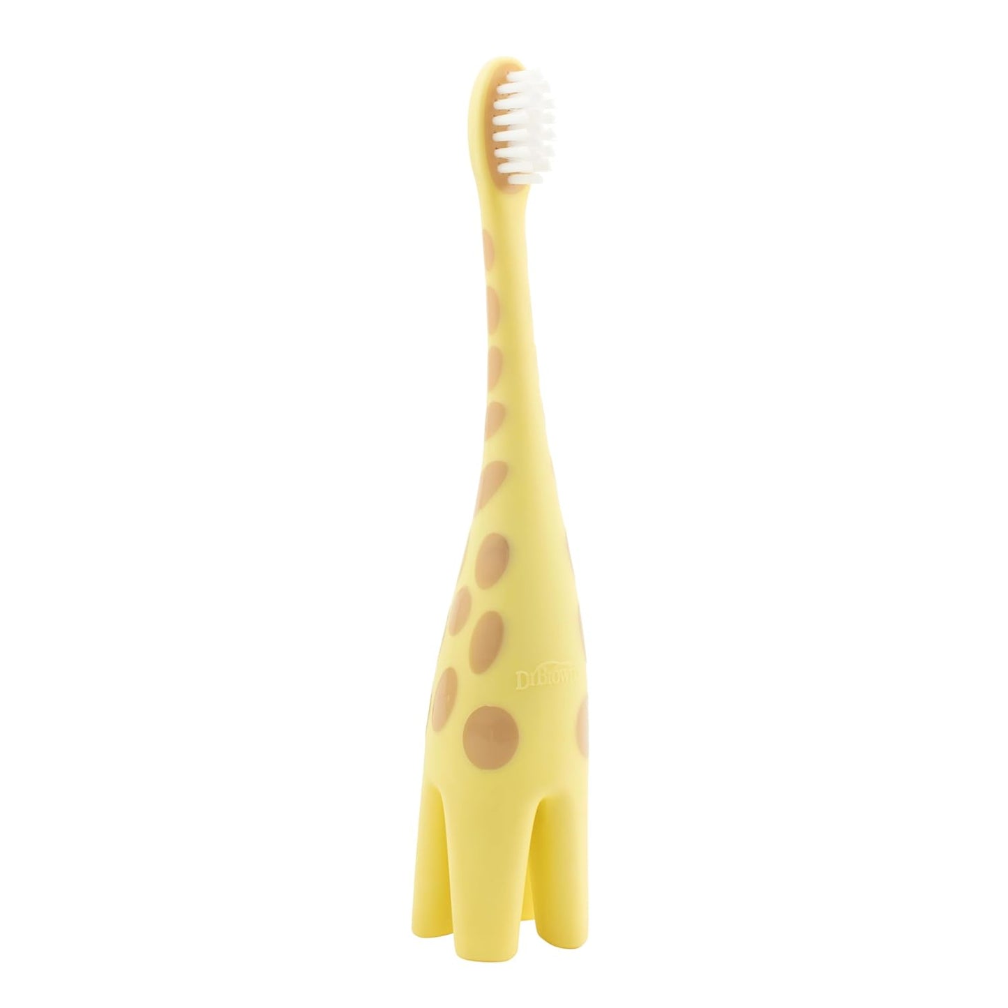 Dr. Brown's Infant-to-Toddler Training Toothbrush, Soft for Baby's First Teeth, Giraffe, 0-3 Years (Pack of 2)