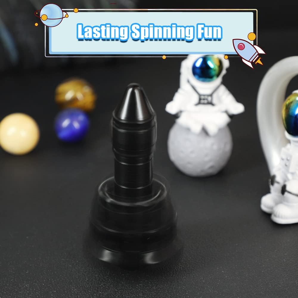 Rocket Fidget Spinner for Kids Adults Metal, Space Ship Miniature Finger Hand Spinner for Boys Age 3-12, Kinetic Desk Toy Spinning Top Desk Toy, EDC Office Stress Relief Gift Prize for Boys Girls