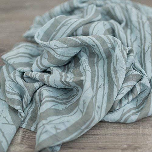 GRACED SOFT LUXURIES Extra Soft Muslin Swaddle Baby Blankets 70% Rayon from 30% Cotton 2 Pack (Woodland Forest)