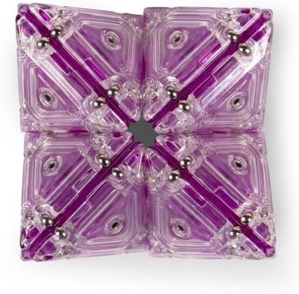 Speks Geode Pyramid 12-Piece Building Set - Quartz - Fun Desk Toy for Adults