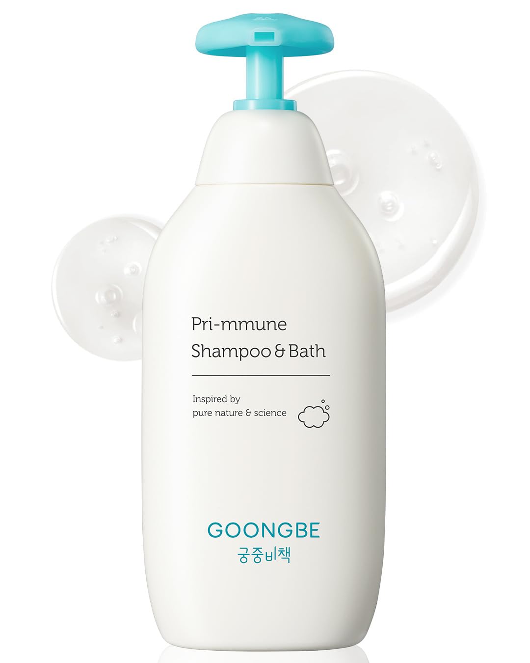 Pri-mmune Shampoo & Bath - Korean Baby Wash - Hypoallergenic Head to Toe Cleanser - Paraben-Free Formula For Sensitive Hair & Skin, 11.8 fl.oz.