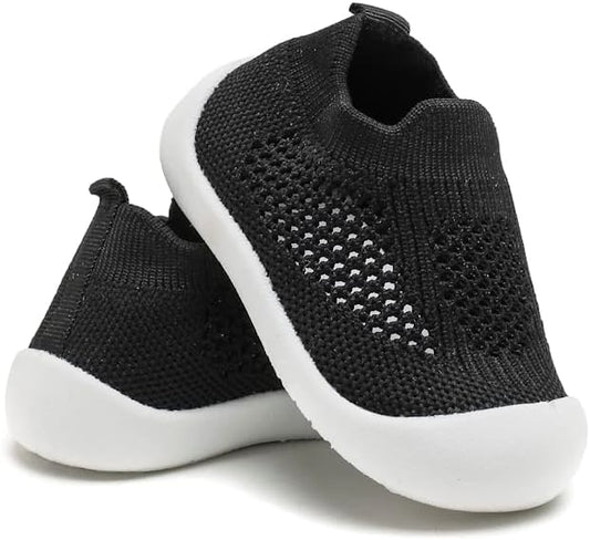 Charrost Toddler Baby Girl Boy First Walking Shoes Checkered Sneakers Sizes 3/4/5/6/7/8T. Soft, Cute,Flexible for First Walkers. Non-Slip, Slip On, Wide Toe Box Indoors Outdoors