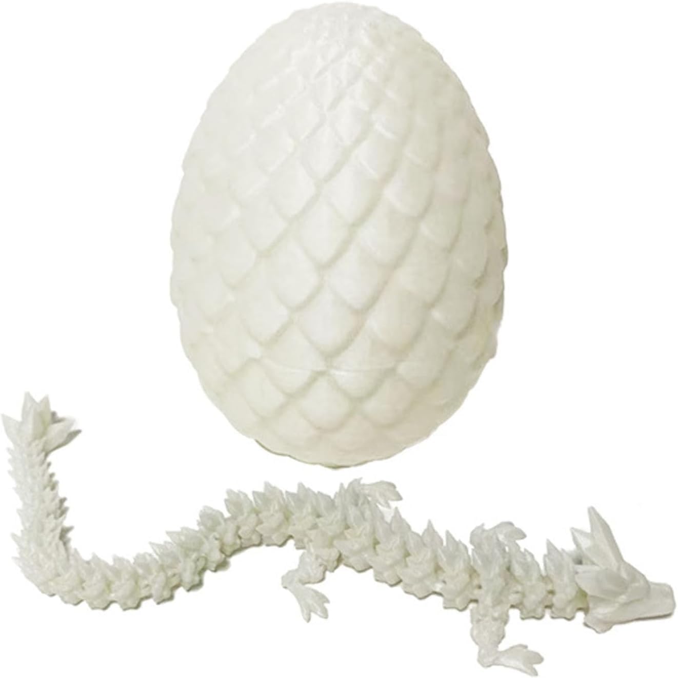 Executive Desk Toys Easter Egg, 3D Printed Dragon, 3D Dragon Eggs with Dragon Inside, Dragon Toy Dragon Egg Fidget Toy, Fidget Toys for Autism/ADHD (Luminous)