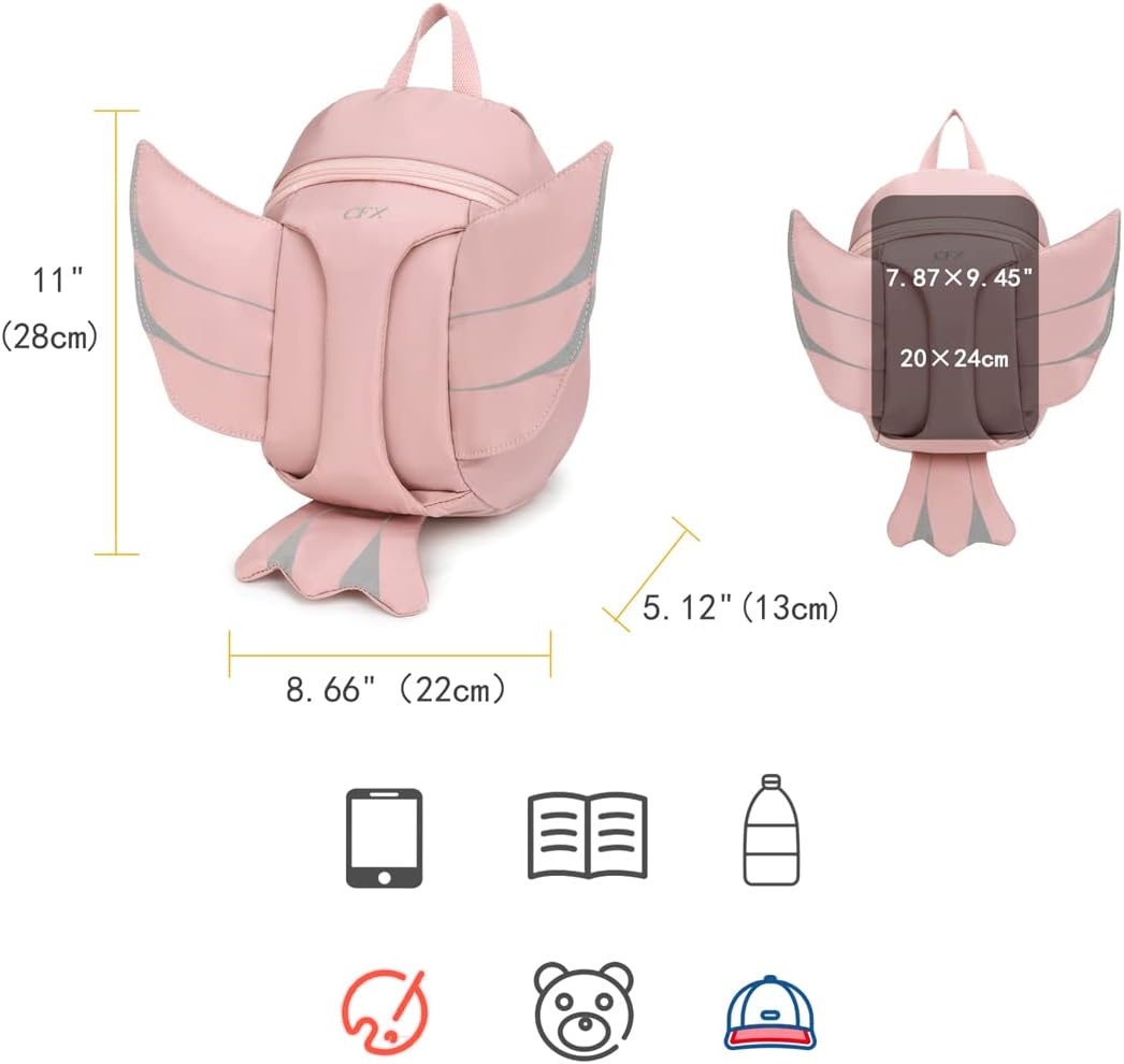 CFX Toddler Backpack Leash, Anti Lost Toddler Leash with Safety Handle, Attractive child backpack leash（Bird）