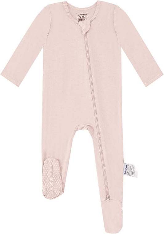 BubblePanda Rayon Made From Bamboo Baby Pajamas Baby Clothes for Boys Girls Unisex Zip-Front Non-Slip Onesie Sleeper