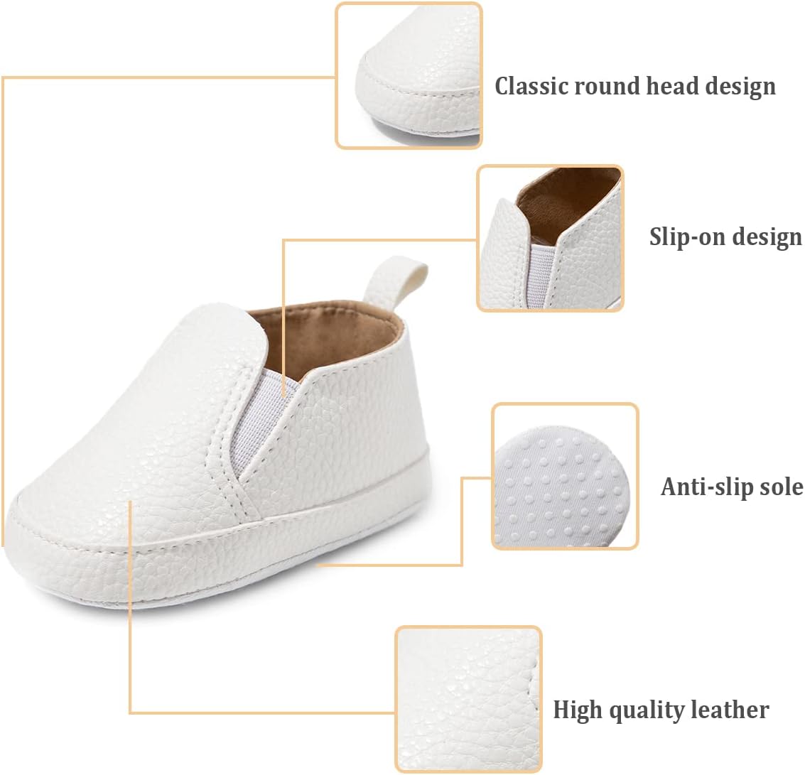 Morbido Infant Baby Boys Girls Canvas Sneaker Toddler Slip On Anti Skid Newborn First Walkers Candy Shoes for 0-18 Months