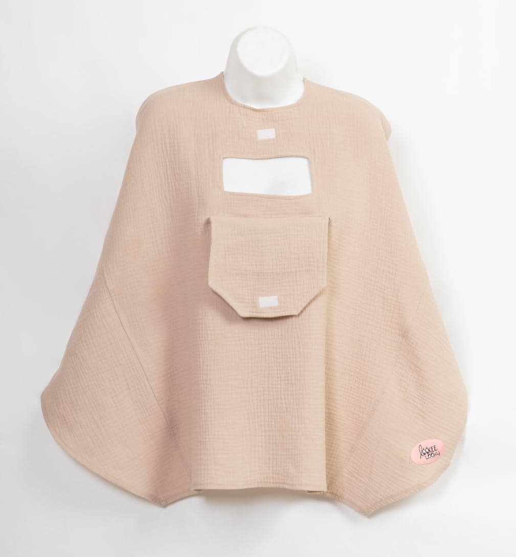 Muslin Nursing Cover for Baby Breastfeeding –Peekaboo Window -100% Breathable Cotton Privacy Nursing Shawl - Multiuse Apron for Moms