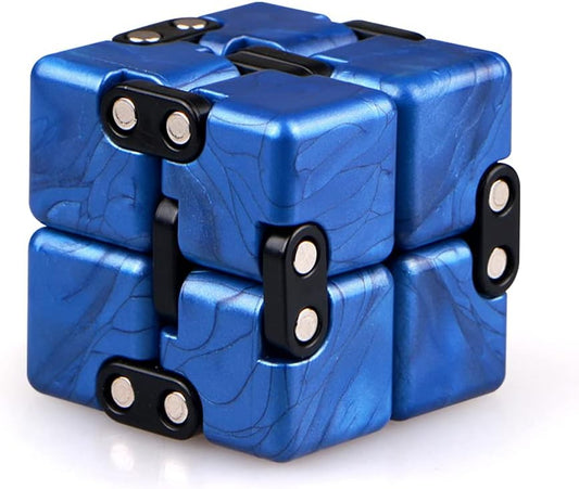 Magic Crazy Cube Stress & Anxiety Relief Toy Killing Time Fidget Toy for Kids Adults ADD ADHD (Blue)