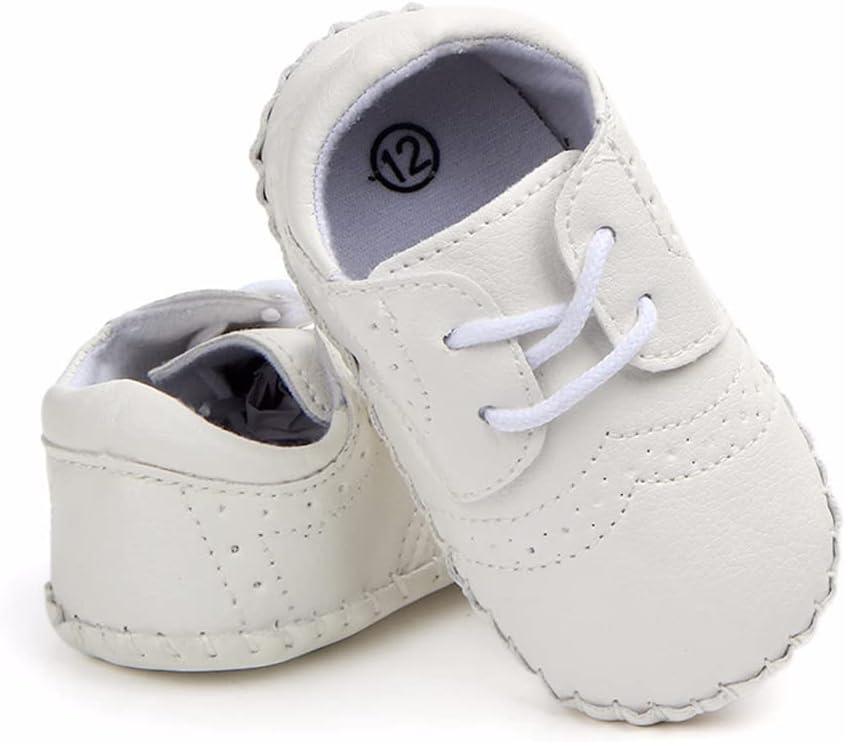 LONSOEN Baby Girls Boys Loafers Prewalker Dress Crib Shoes