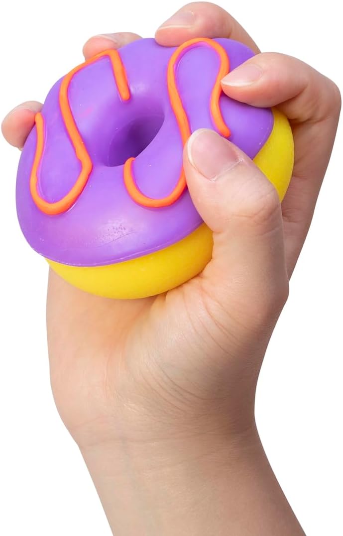 Schylling NeeDoh Dohnuts - Sensory Fidget Toy - Assorted Colors - Ages 3 to Adult (Pack of 1)