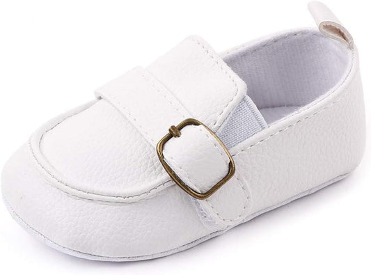 LONSOEN Baby Girls Boys Loafers Prewalker Dress Crib Shoes