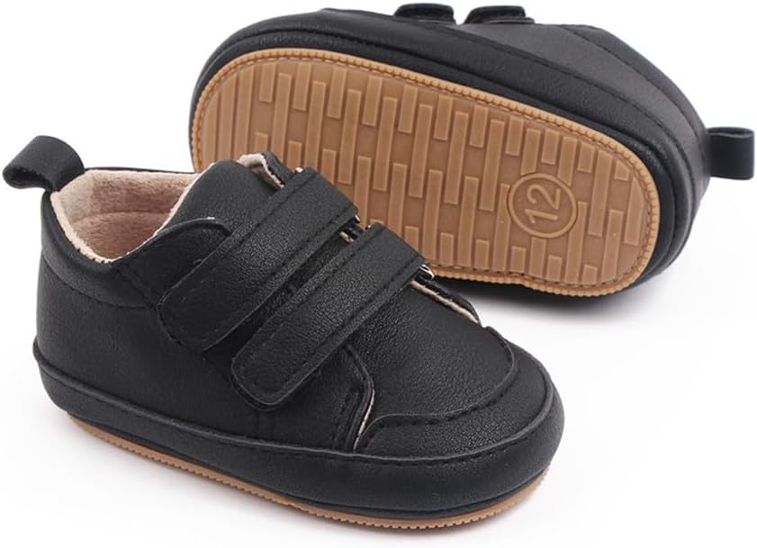 LONSOEN Baby Girls Boys Loafers Prewalker Dress Crib Shoes