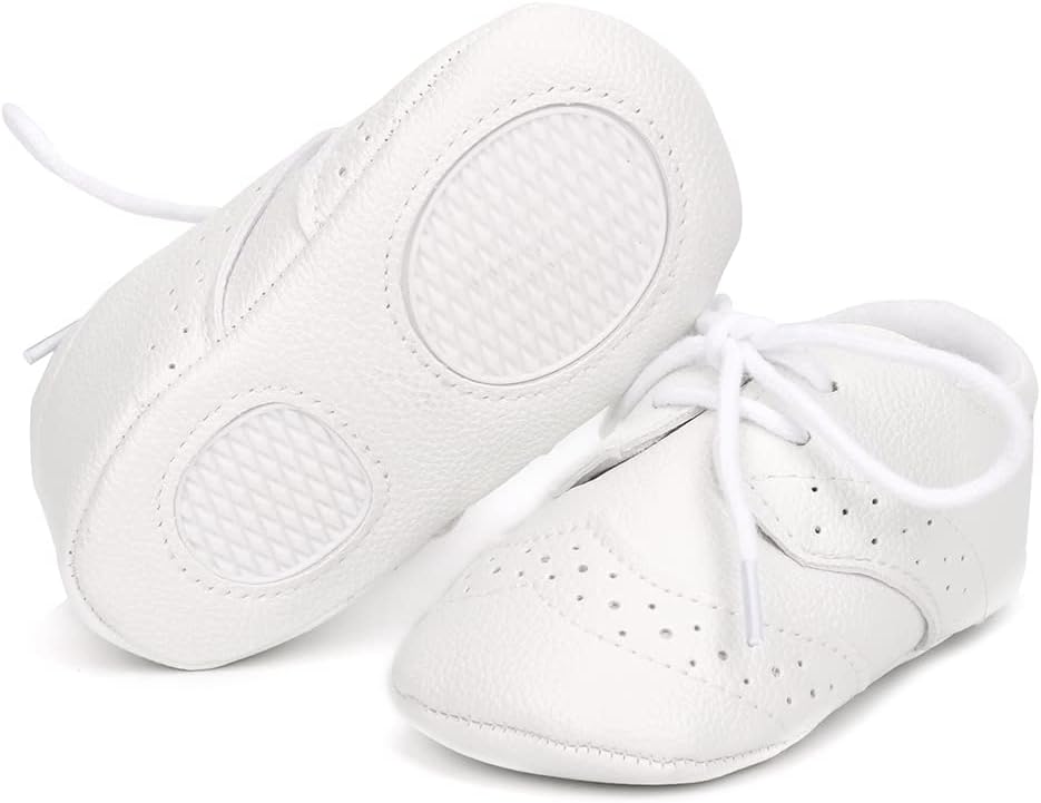 LONSOEN Baby Girls Boys Loafers Prewalker Dress Crib Shoes