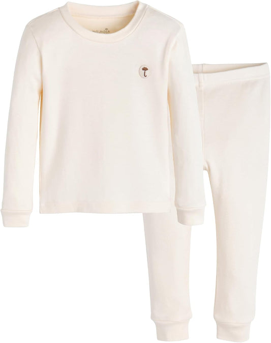 moimoln 6M-8Y Modal Cotton Solid Soft Breathable Baby Toddler Boys Girls Snug fit Pjs Long Sleeve Pajamas Set Sleepwear Daily