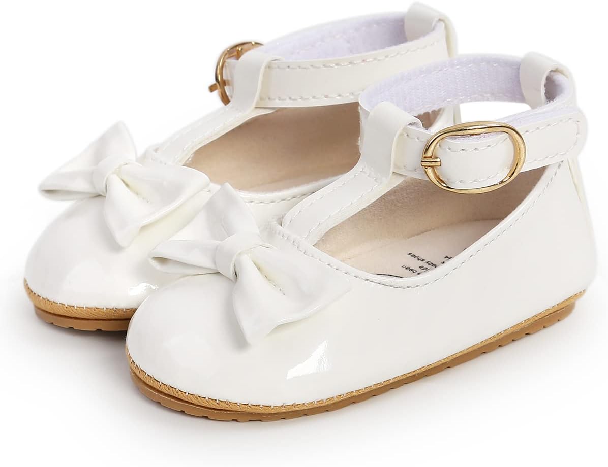 Baby Shoes Mary Jane Flats Non Slip Soft Sole Infant Toddler Sneakers First Walkers Party Christmas Dress Shoes