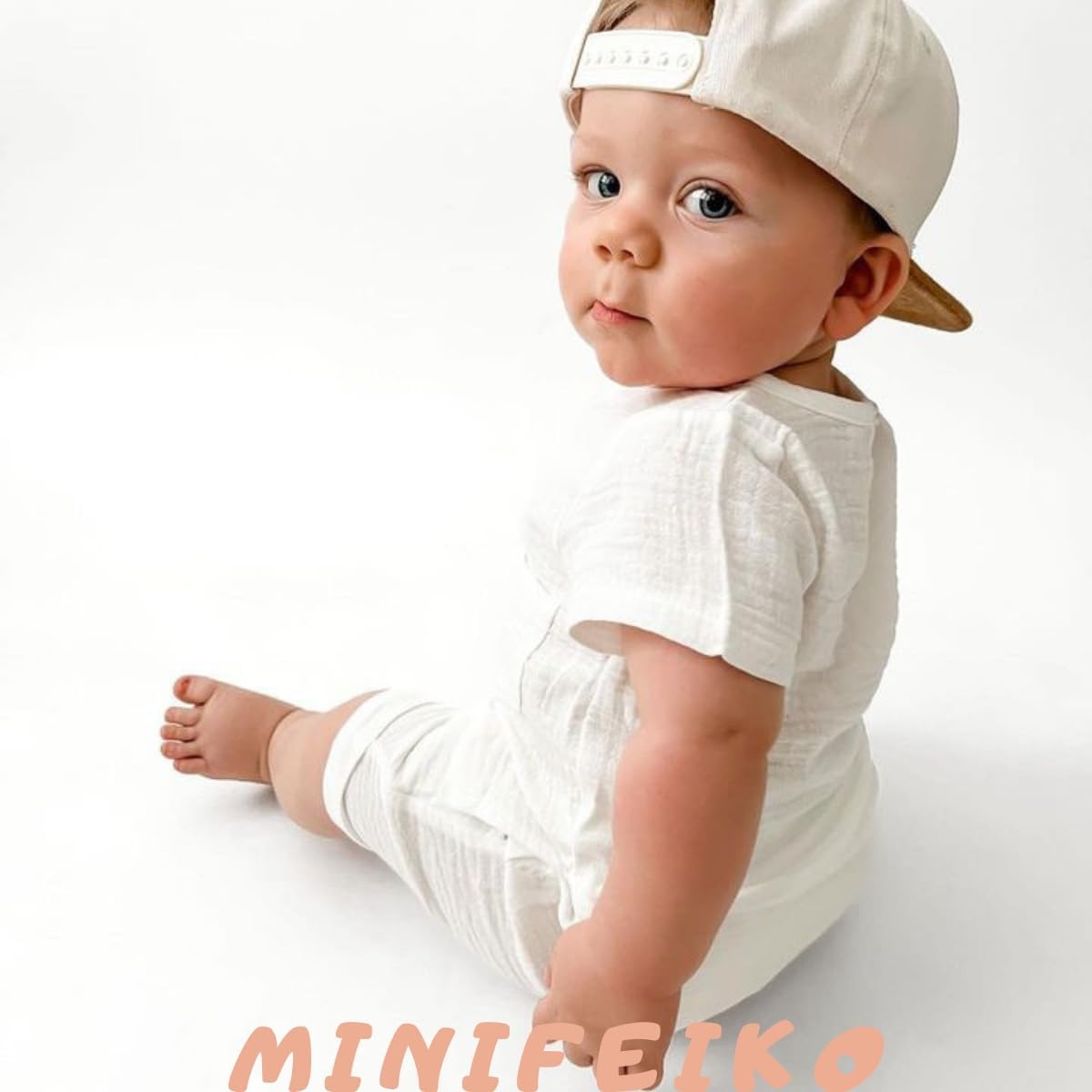 Gender Neutral Baby Linen Summer Outfit
