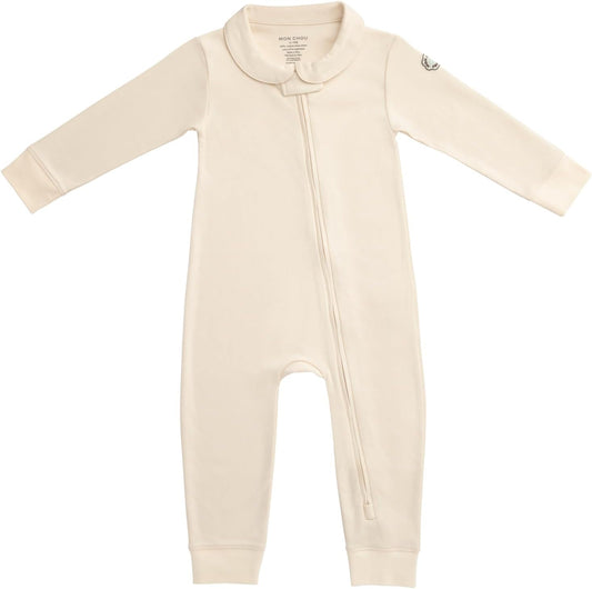 MON CHOU Organic Footless Baby Pajamas – 100% Pima Cotton, Ultra Soft, Lightweight & Breathable All-Season Sleepers