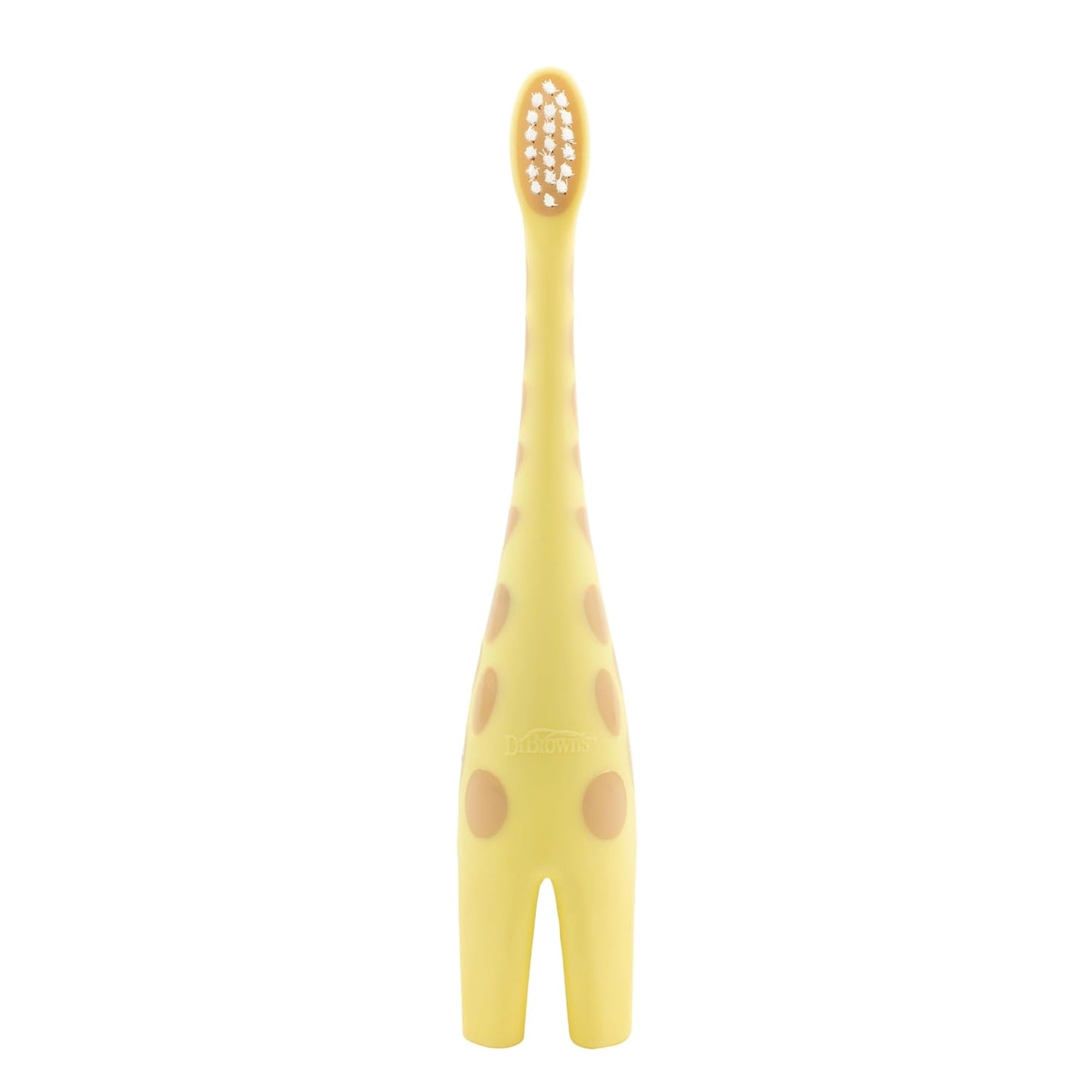 Dr. Brown's Infant-to-Toddler Training Toothbrush, Soft for Baby's First Teeth, Giraffe, 0-3 Years (Pack of 2)