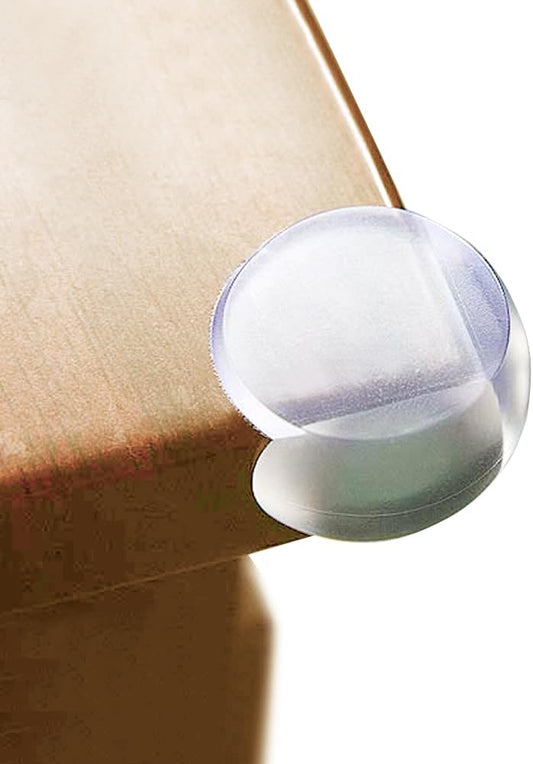Matyz 16-Pack Clear Baby Proof Corner Guards - Ball Shape Edge Protectors for Furniture, Strong Adhesive, Smooth Surface, Easy Removal - Child Safety Bumpers for Tables, Cabinets
