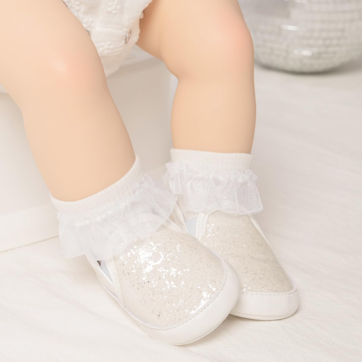 Morbido Infant Baby Boys Girls Canvas Sneaker Toddler Slip On Anti Skid Newborn First Walkers Candy Shoes for 0-18 Months