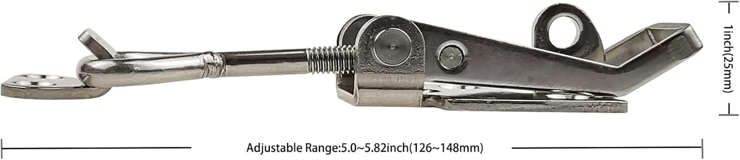 SYINE Adjustable Buckle Cabinet Boxes Lever Handle Toggle Catch Latch Lock with Screws,2 Pcs (3S,Range:126-148mm)