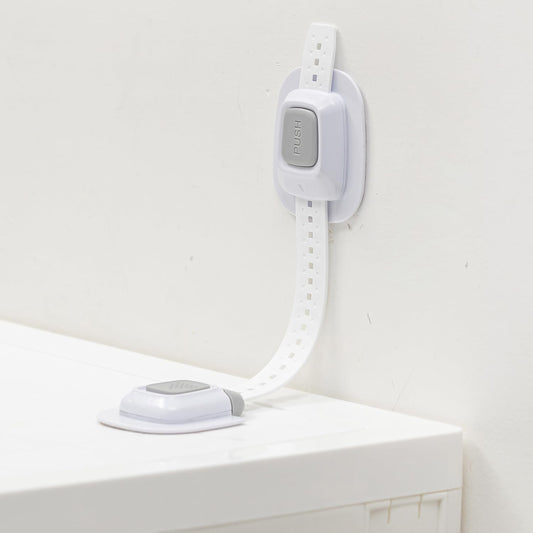 YEYA No Drill Anti tip Furniture Adjustable Straps Wall Anchors for Baby proofing with 3M Adhesive (Upgraded 2P)